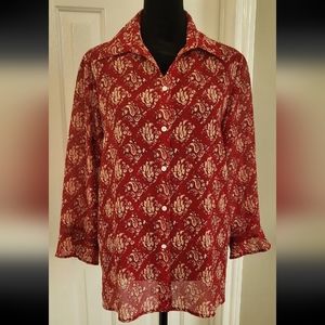 Liz Claiborne LIZSPORT Red Women’s Top Size M